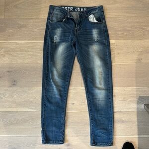 Men's Faded Blue Skinny Jeans